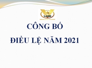 CÔNG BỐ ĐIỀU LỆ NĂM 2021 - VINALAND