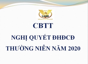 CÔNG BỐ THÔNG TIN: NGHỊ QUYẾT ĐHĐCĐ THƯỜNG NIÊN NĂM 2021