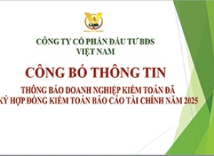 THÔNG BÁO DOANH NGHIỆP KIỂM TOÁN ĐÃ KÝ HỢP ĐỒNG KIỂM TOÁN BÁO CÁO TÀI CHÍNH NĂM 2025