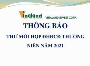 THÔNG BÁO THƯ MỜI HỌP ĐHĐCĐ THƯỜNG NIÊN NĂM 2021