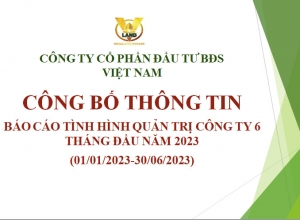 CÔNG BỐ BÁO CÁO TÌNH HÌNH QUẢN TRỊ CÔNG TY 6 THÁNG ĐẦU NĂM 2023